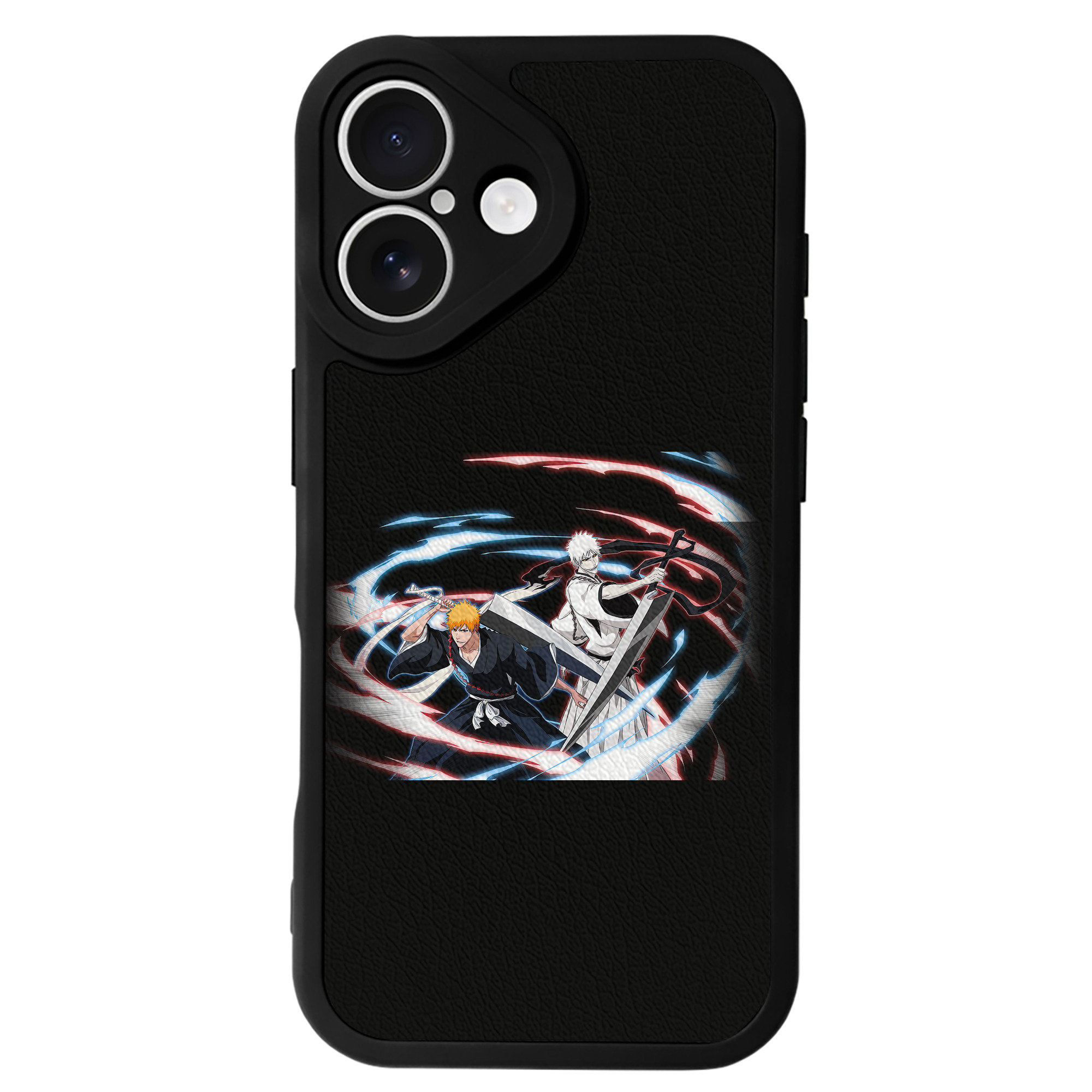 ブリーチ 黒崎一護（くろさき いちご）BLEACH Kurosaki Ichigo 【iPhone 16シリーズ対応】シリコンスマホケース（レザー調） 材質：シリコン